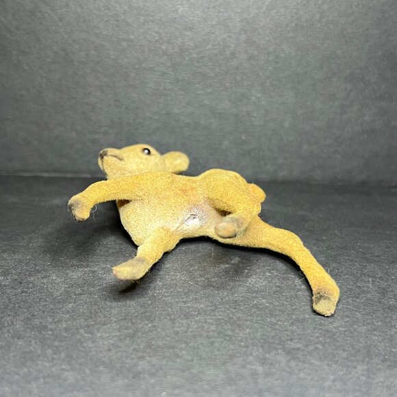 Vintage Brown Flocked Felt Walking Spotted Fawn Deer Figurine 3.25 x 2.75" - Picture 8 of 8